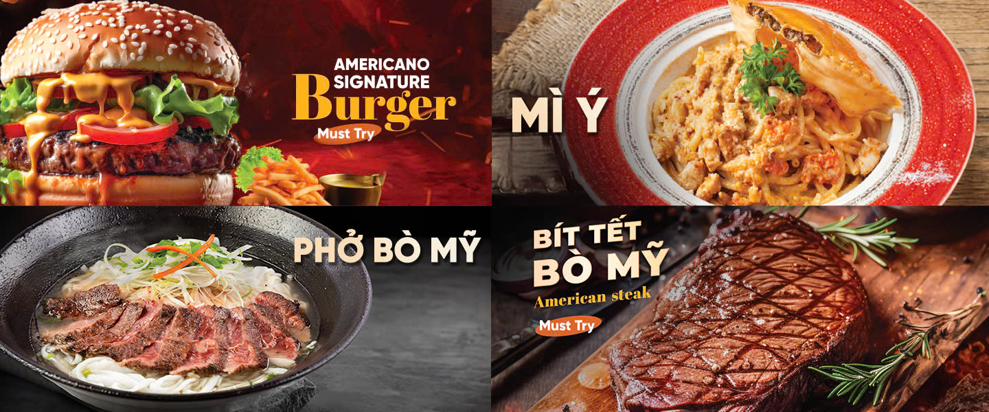 BURGER, MỲ Ý, BÍT TẾT KHẨU VỊ VIỆT